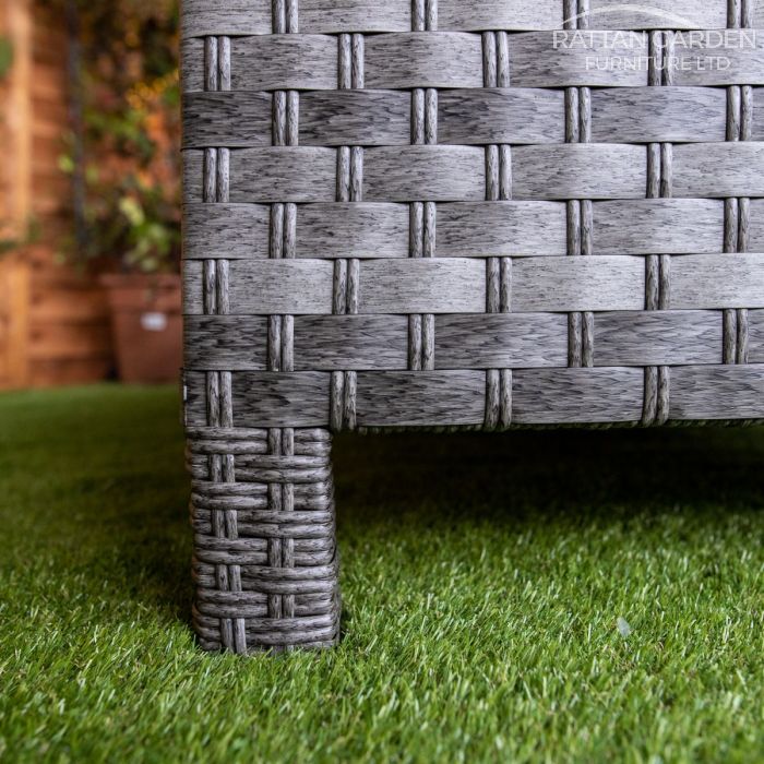 Rattan Serena Deluxe Extra Wide Wheeled Lounger