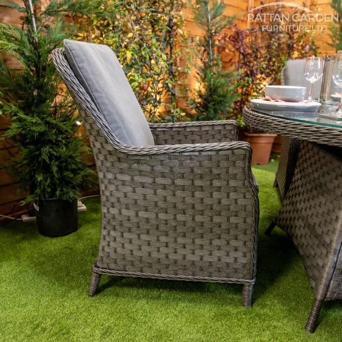 Rattan Serena Paris Round 4 Seat Fire Pit Set