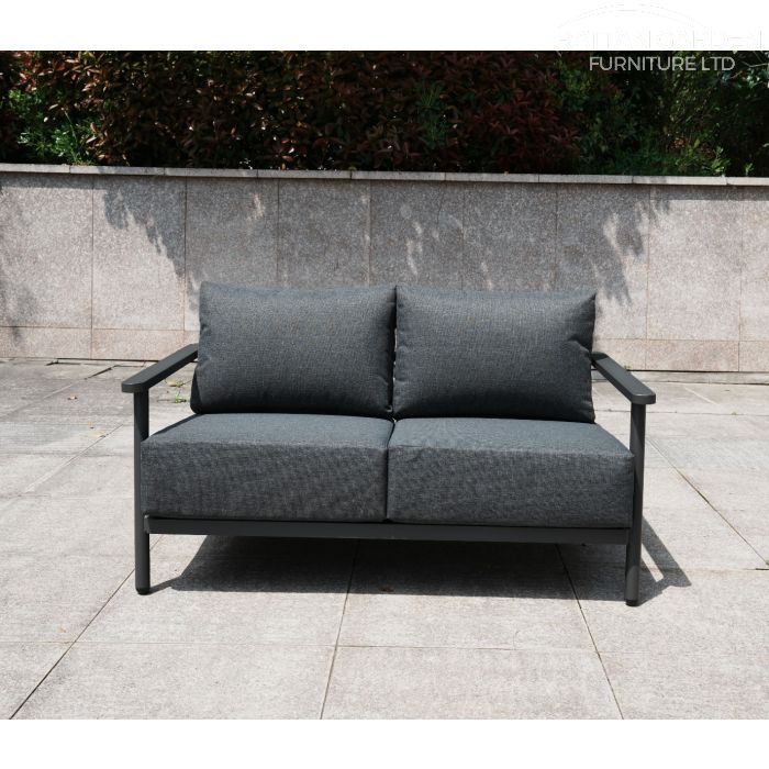 Brabazon Aluminium 4 Seat 4 Piece Sofa Set with Patterned Rising Table
