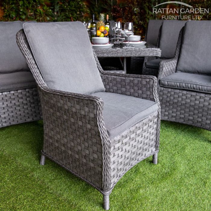 Rattan Serena Paris Rectangular 8 Seat Dining Set