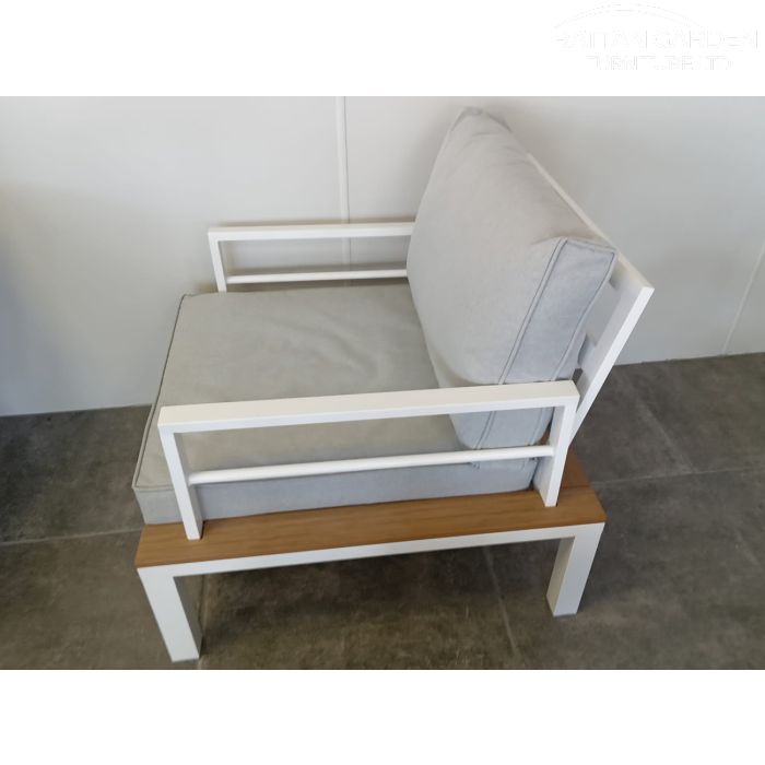 Java Aluminium Bench rattan Dining Set