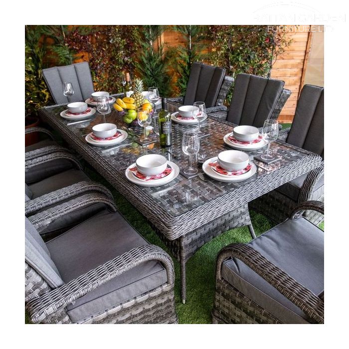 Rattan Serena Tokyo Rectangular 8 Seat Dining Set