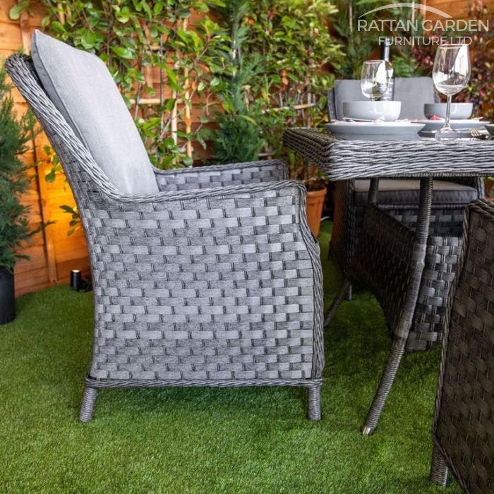 Rattan Serena Paris Square 4 Seat Dining Set