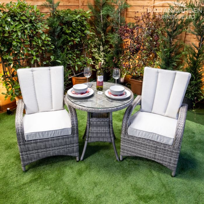 Rattan Champagne Tokyo Round Bistro Set