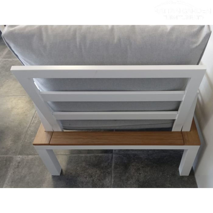 Java Aluminium Bench rattan Dining Set