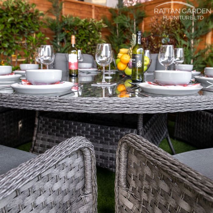 Rattan Serena Vienna Round 8 Seat Dining Set