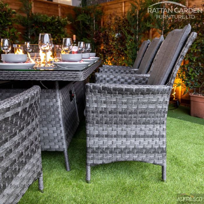 Serena Atlanta 8 Seat Fire Pit With 200cm Rectangular Table