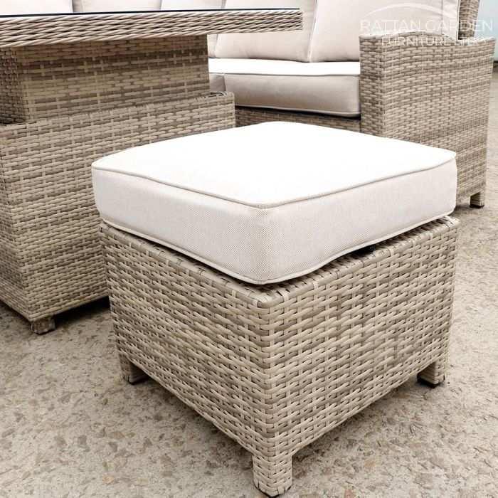 Champagne Ciara Rising Table Rattan Corner Set