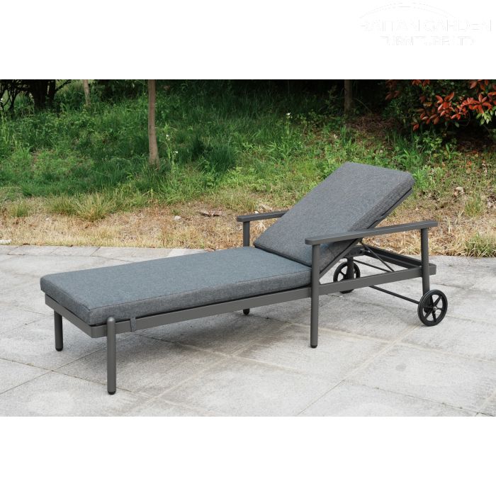 Brabazon Aluminium Sun Lounger with Side Table