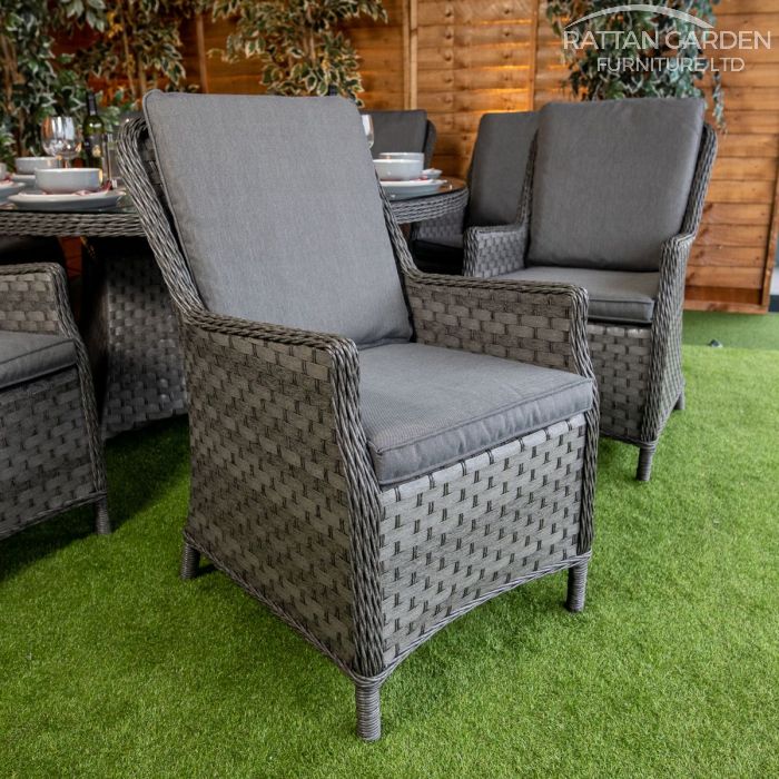Rattan Serena Paris 8 Seat Fire Pit With 165cm Round Table