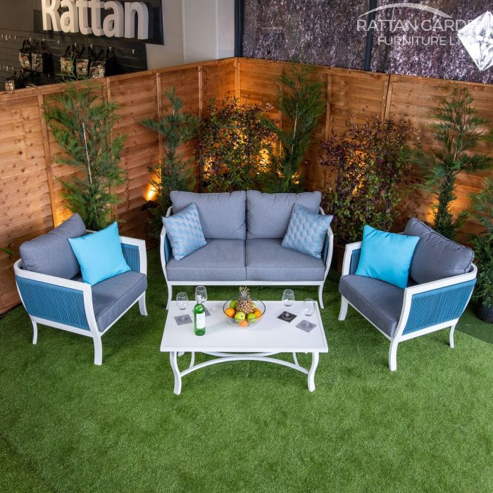 Rattan Lamia 4 Seat 4 Piece Rattan Sofa Set With Coffee Table