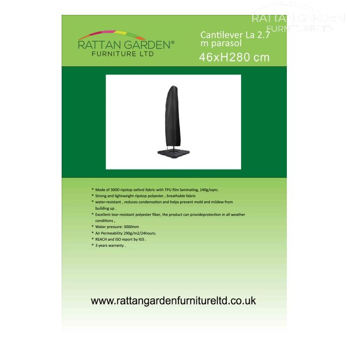 Deluxe Rain Cover for Standard Cantilever Parasol