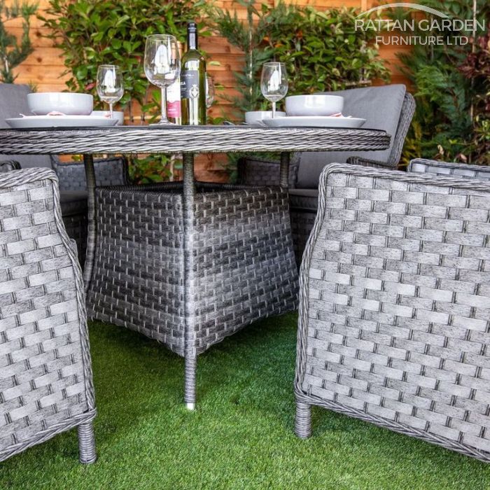 Rattan Serena Paris Round 4 Seat Dining Set