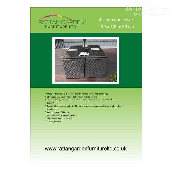 Rain Cover for Rattan 4 Seater Cube