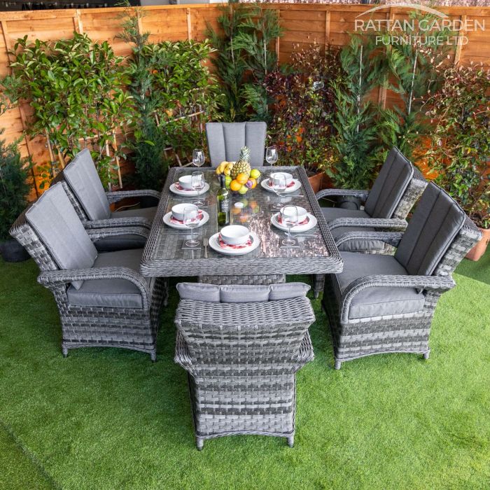Rattan Serena Tokyo Rectangular 6 Seat Dining Set