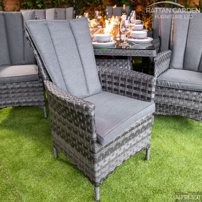 Serena Atlanta 8 Seat Fire Pit With 200cm Rectangular Table