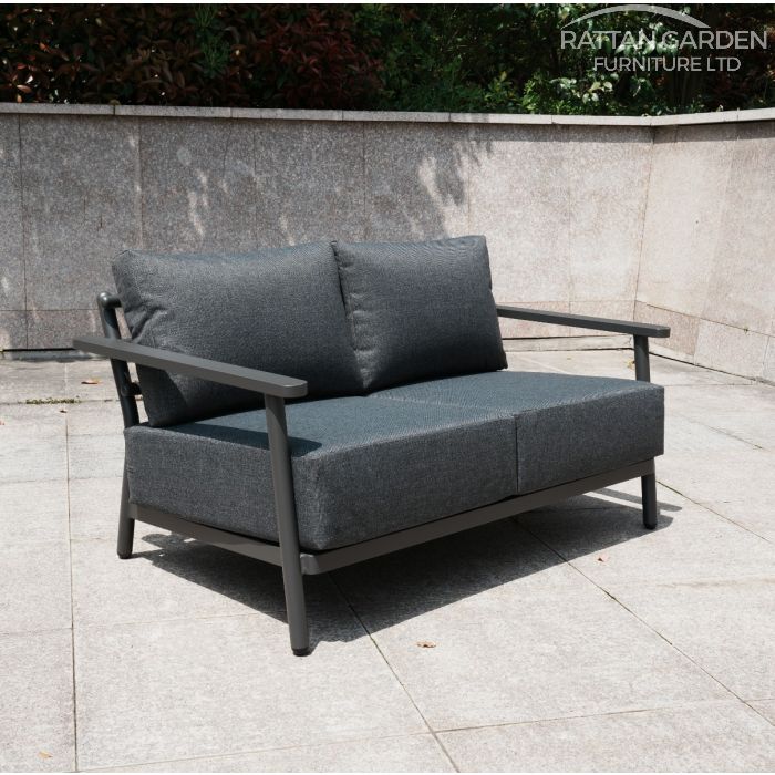 Brabazon Aluminium 4 Seat 4 Piece Sofa Set with Grey Rising Table