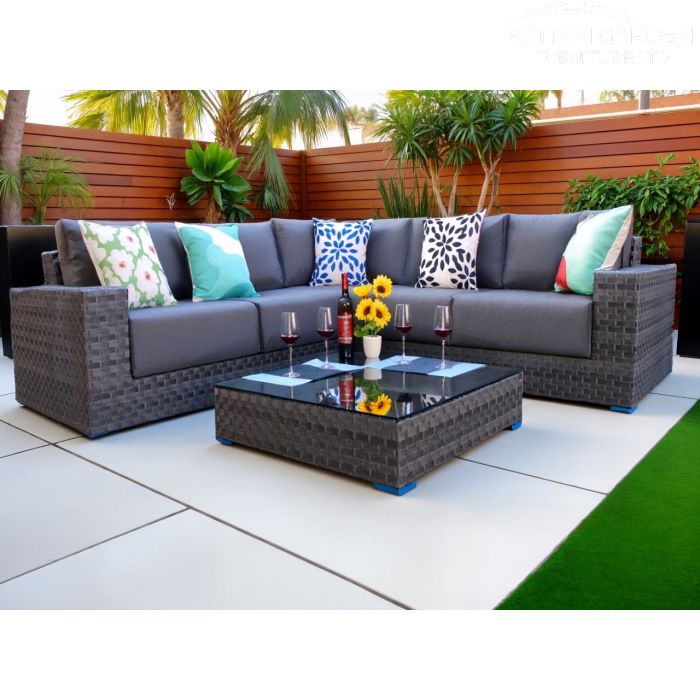 Prague Serena Rattan Corner Sofa Set