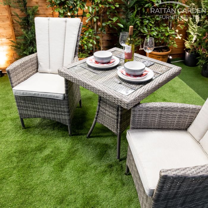 Rattan Champagne Atlanta Square Bistro Set