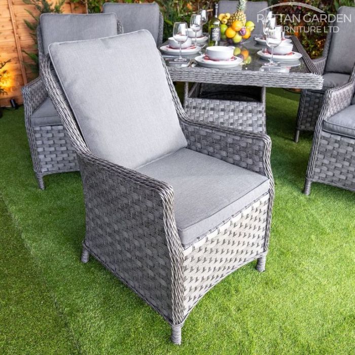 Rattan Serena Paris Rectangular 6 Seat Dining Set