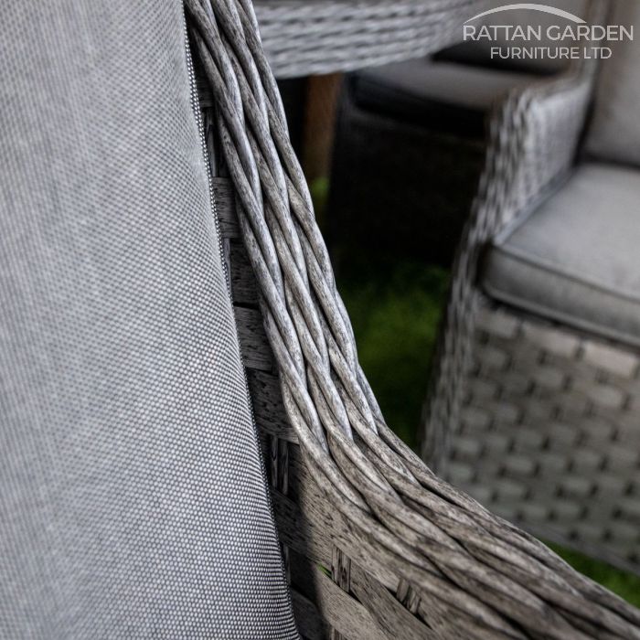 Rattan Serena Paris 8 Seat Fire Pit With 165cm Round Table