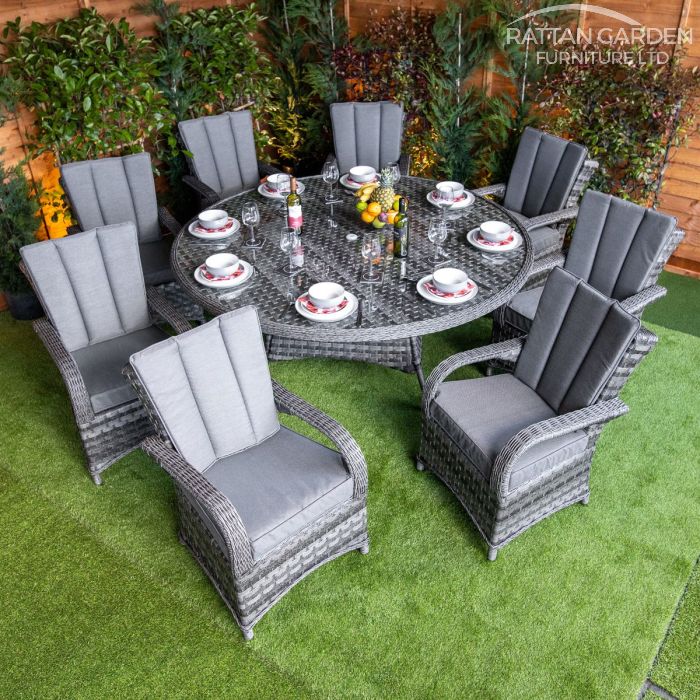 Rattan Serena Tokyo Round 8 Seat Dining Set