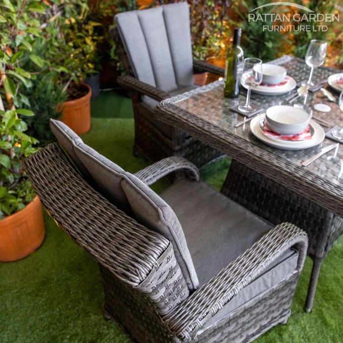 Rattan Serena Tokyo Square 4 Seat Dining Set