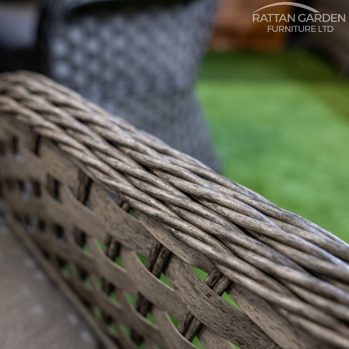 Rattan Serena Vienna Round 4 Seat Fire Pit Dining Set