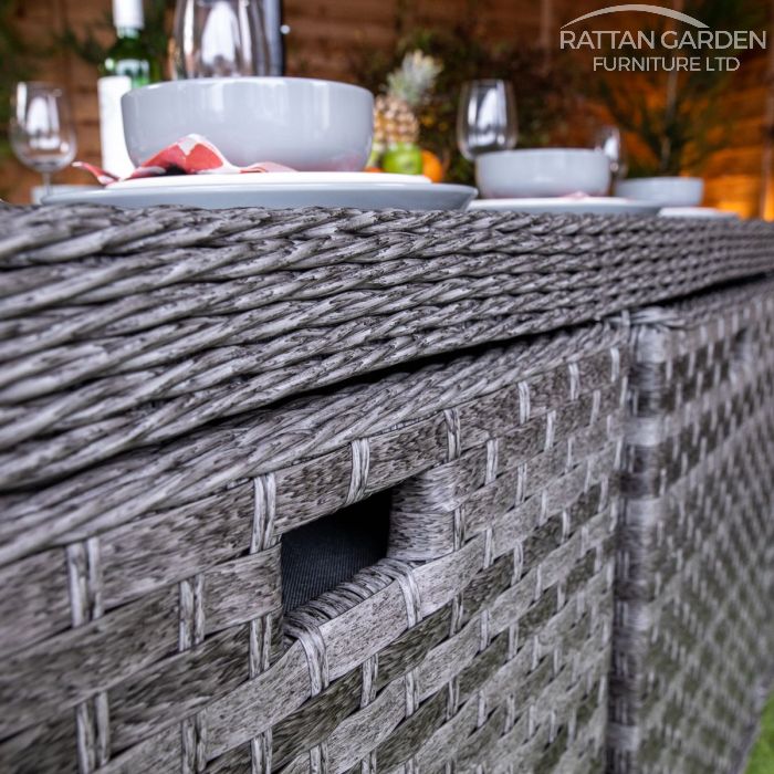 Rattan Serena 6 Seat Cube Set With 4 Storage Footstools