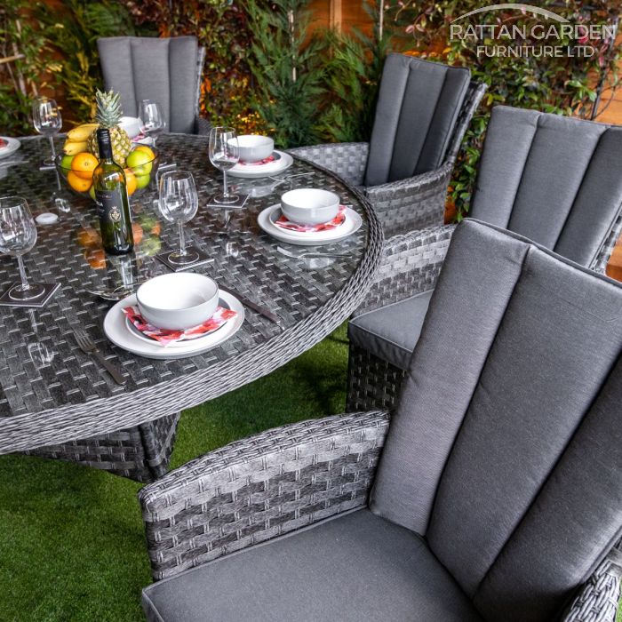 Rattan Serena Atlanta Round 8 Seat Dining Set