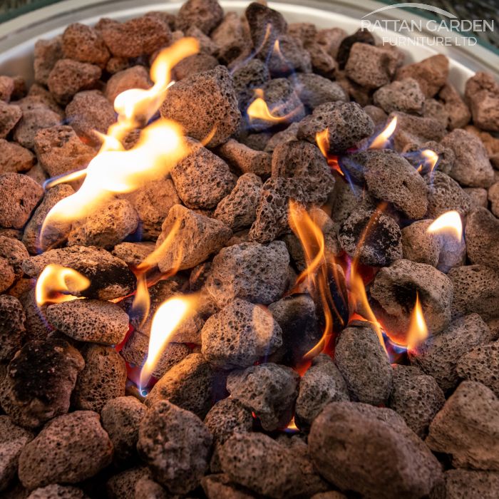 Rattan Serena Paris Round 4 Seat Fire Pit Set