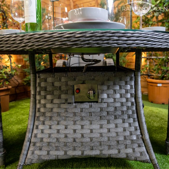 Rattan Serena Tokyo Round 4 Seat Fire Pit Set