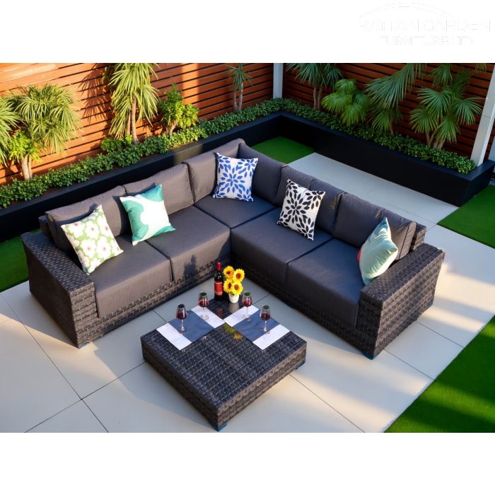 Prague Serena Rattan Corner Sofa Set