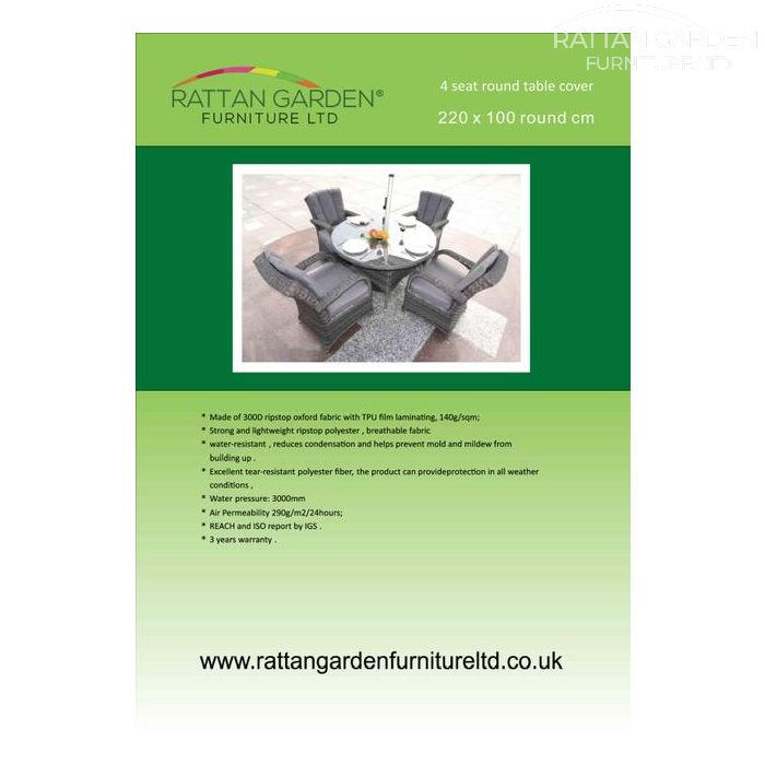 Rain Cover for Rattan 4 Seat Round Dining Set