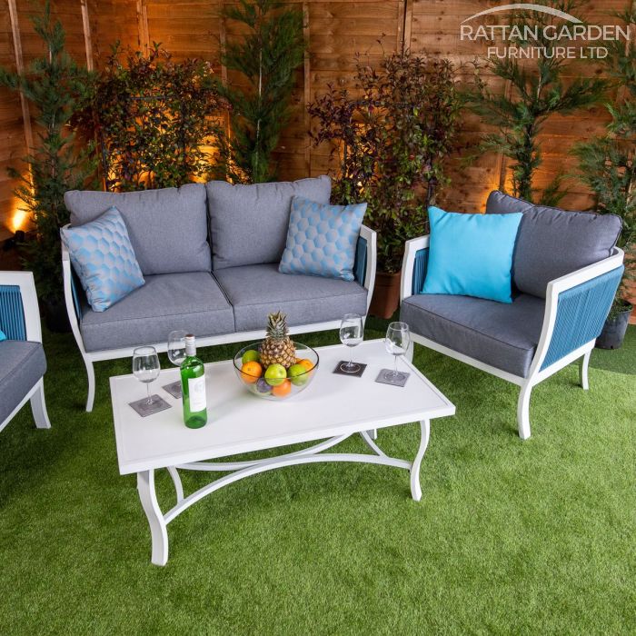 Rattan Lamia 4 Seat 4 Piece Rattan Sofa Set With Coffee Table