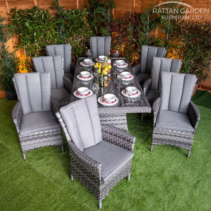 Rattan Serena Atlanta Rectangular 8 Seat Dining Set