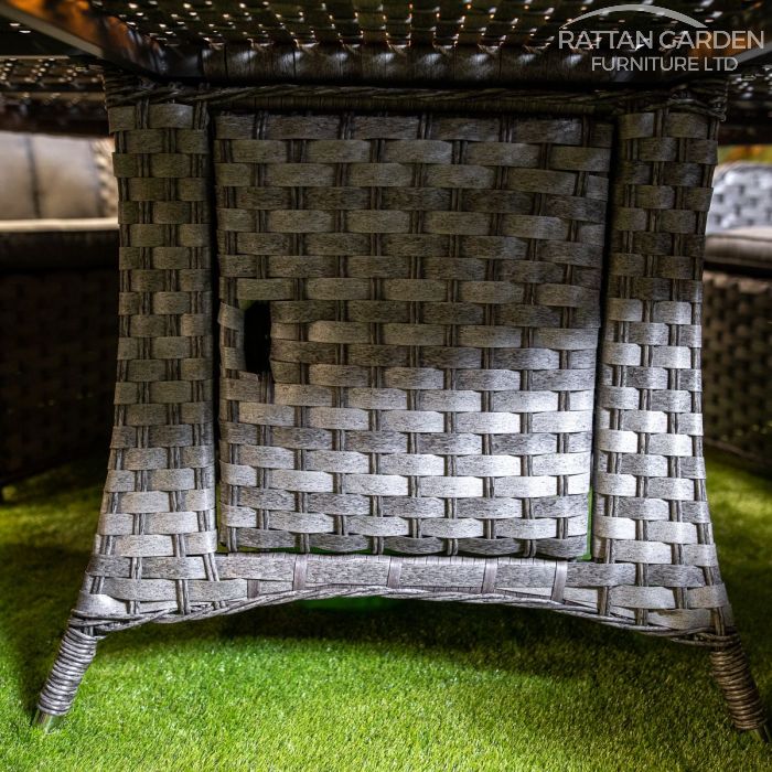 Rattan Serena Vienna Round 6 Seat Fire Pit Set