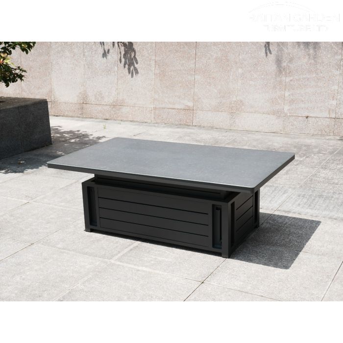Deluxe Brabazon Aluminium 9 Seat Extra Large Corner Dining Set with Rising Table