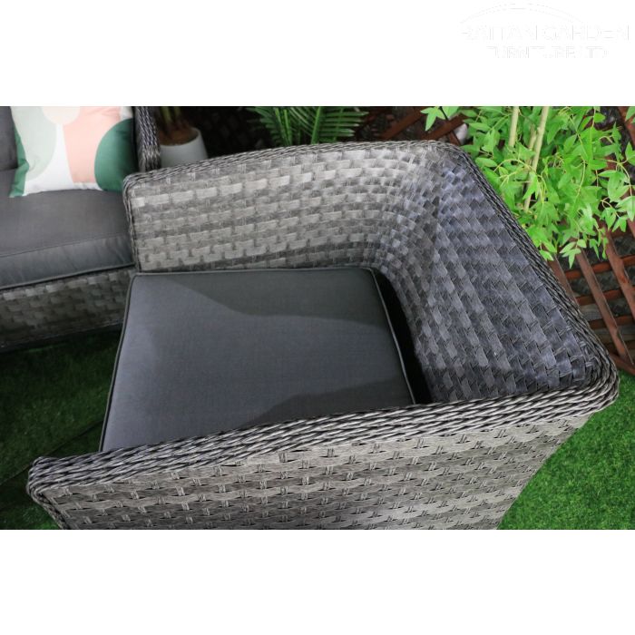 Monaco Serena 5 Seat 5 Piece Sofa Set With Side and Coffee Table 