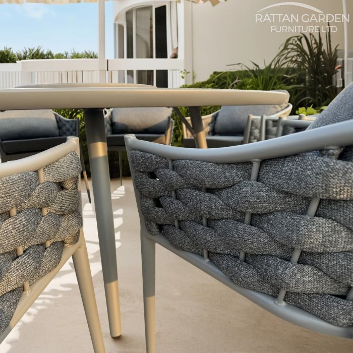 Annabelle Rope Grey 6 Seater Dining Set