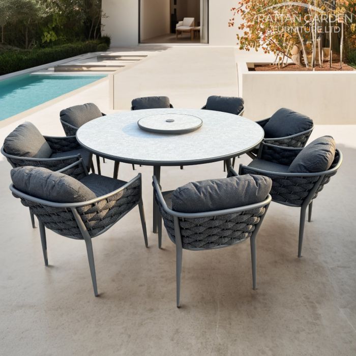 Annabelle Rope Grey 8 Seater Dining Set