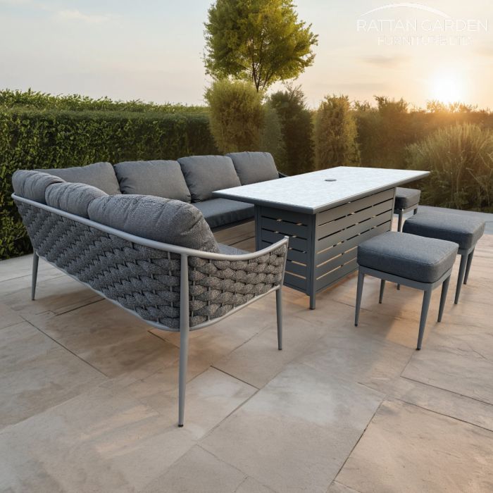 Annabelle Rope Grey Corner Dining Set