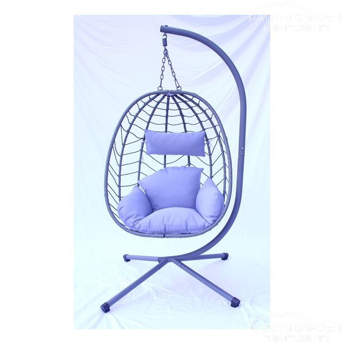 Comfy Deluxe Single Hanging Rattan Egg Chair