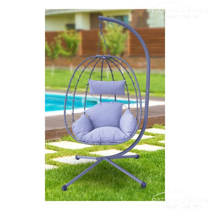 Comfy Deluxe Single Hanging Rattan Egg Chair