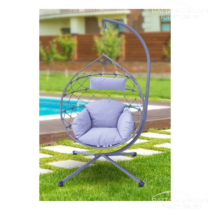 Cozy Deluxe Single Hanging Rattan Egg Chair