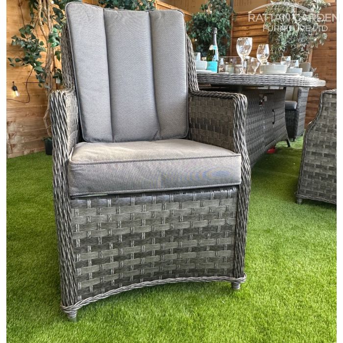 Rattan Serena Paris 230cm Oval 8 Seater Fire Pit Set