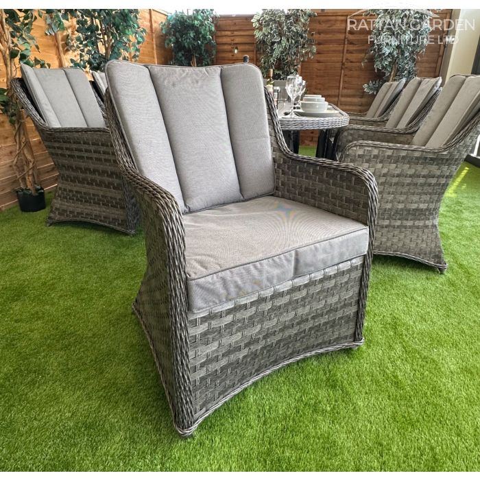 Rattan Serena Vienna 230cm Oval 8 Seater Fire Pit Set