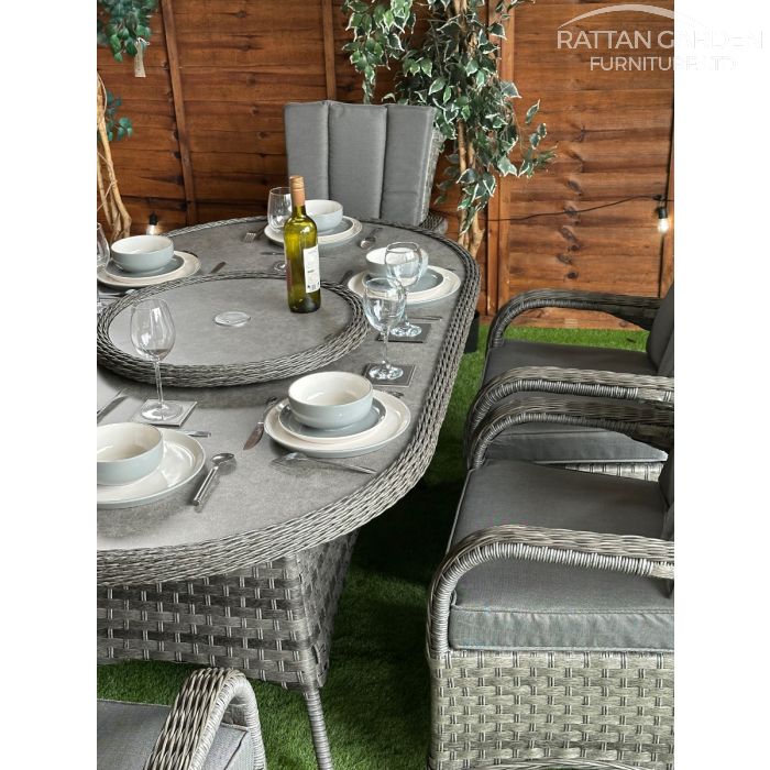 Rattan Serena Tokyo 180cm Oval 6 Seater Dining Set