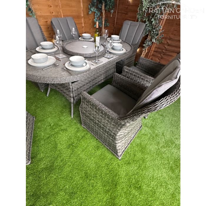 Rattan Serena Paris 180cm Oval 6 Seater Dining Set