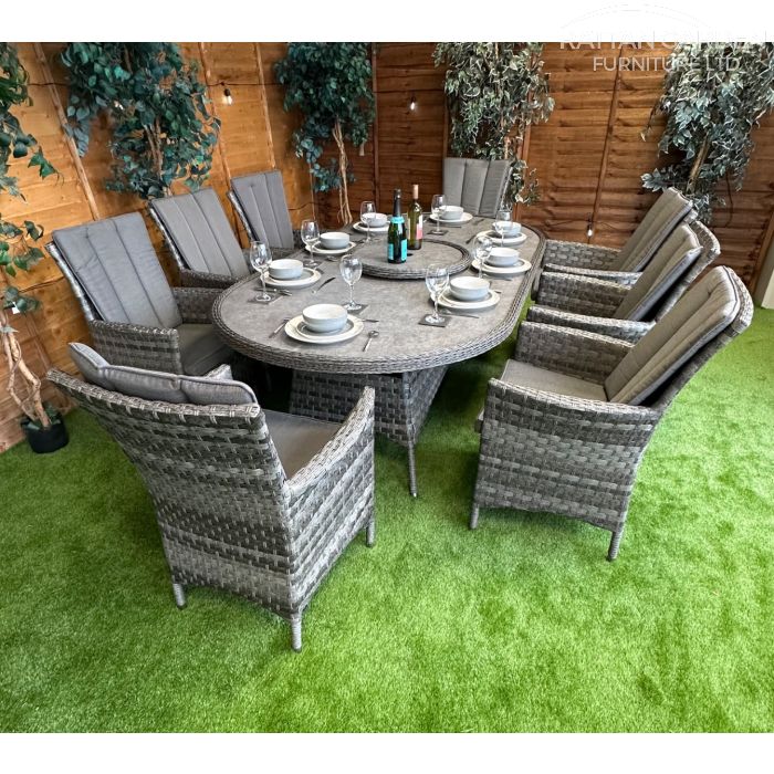 Rattan Serena Atlanta 230cm Oval 8 Seater Dining Set